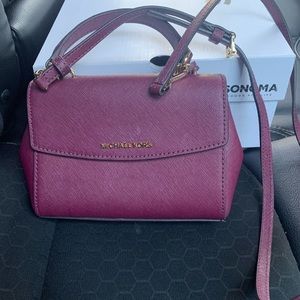Maroon Michael kors crossbody bag